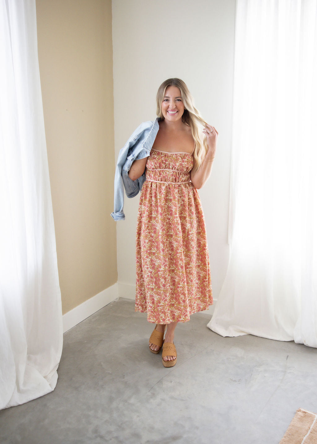 Meadow Floral Midi Dress