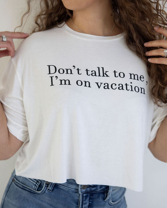 image of Don't Talk To Me Cropped Tee