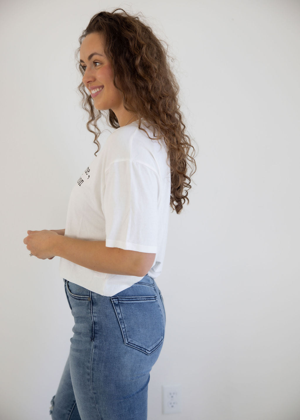 Don't Talk To Me Cropped Tee