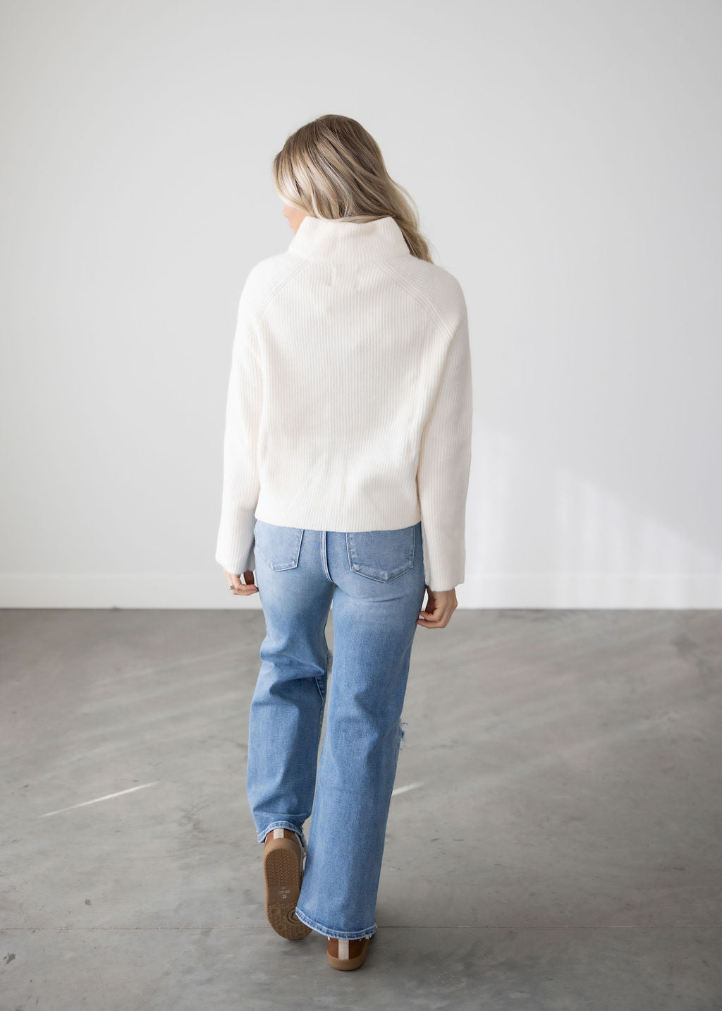 Lonnie Knit Quarter Zip Sweater