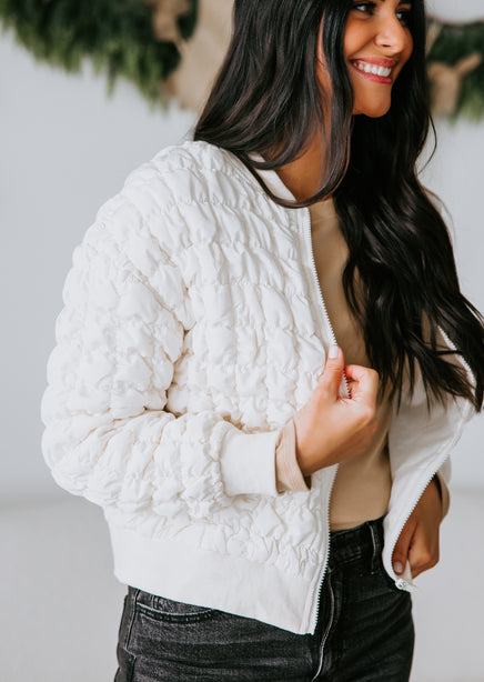 Colleen Grid Textured Jacket