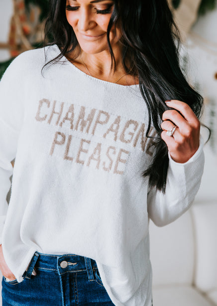 Champagne Please Sweater