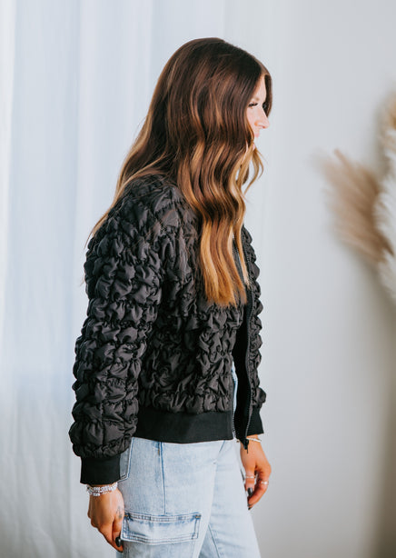 Colleen Grid Textured Jacket