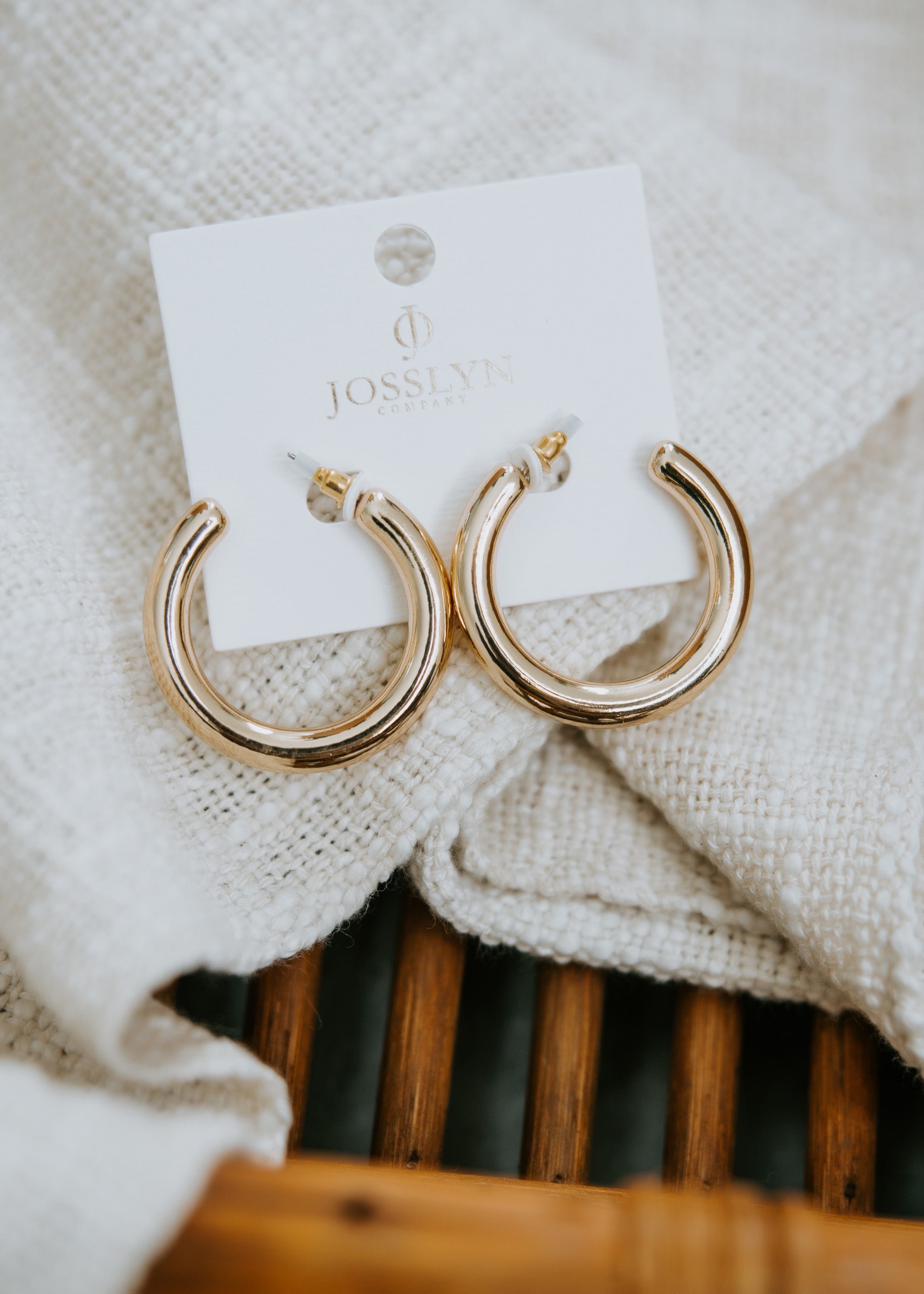 image of Dahlia Chunky Hoop Earrings