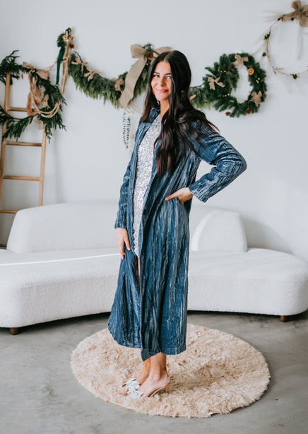 Misty Velvet Maxi Jacket