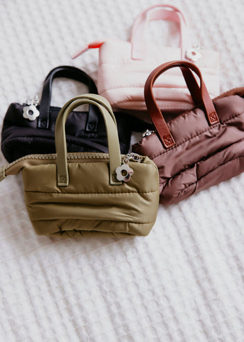 Mini Puffer Tote Keychain