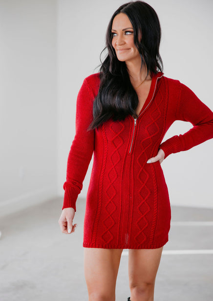 Aerin Cable Knit Sweater Dress | Lauriebelles Aerin Cable Knit Sweater Dress | Lauriebelles