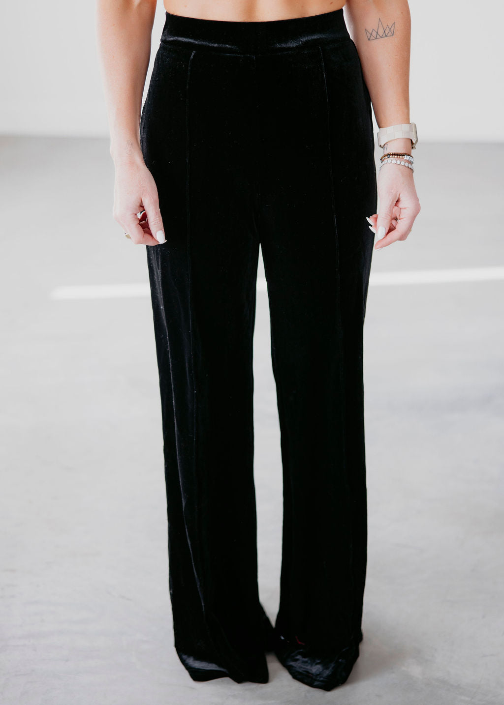 image of Kaya Velvet Palazzo Pants