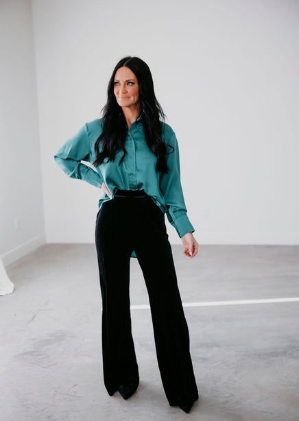 Kaya Velvet Palazzo Pants