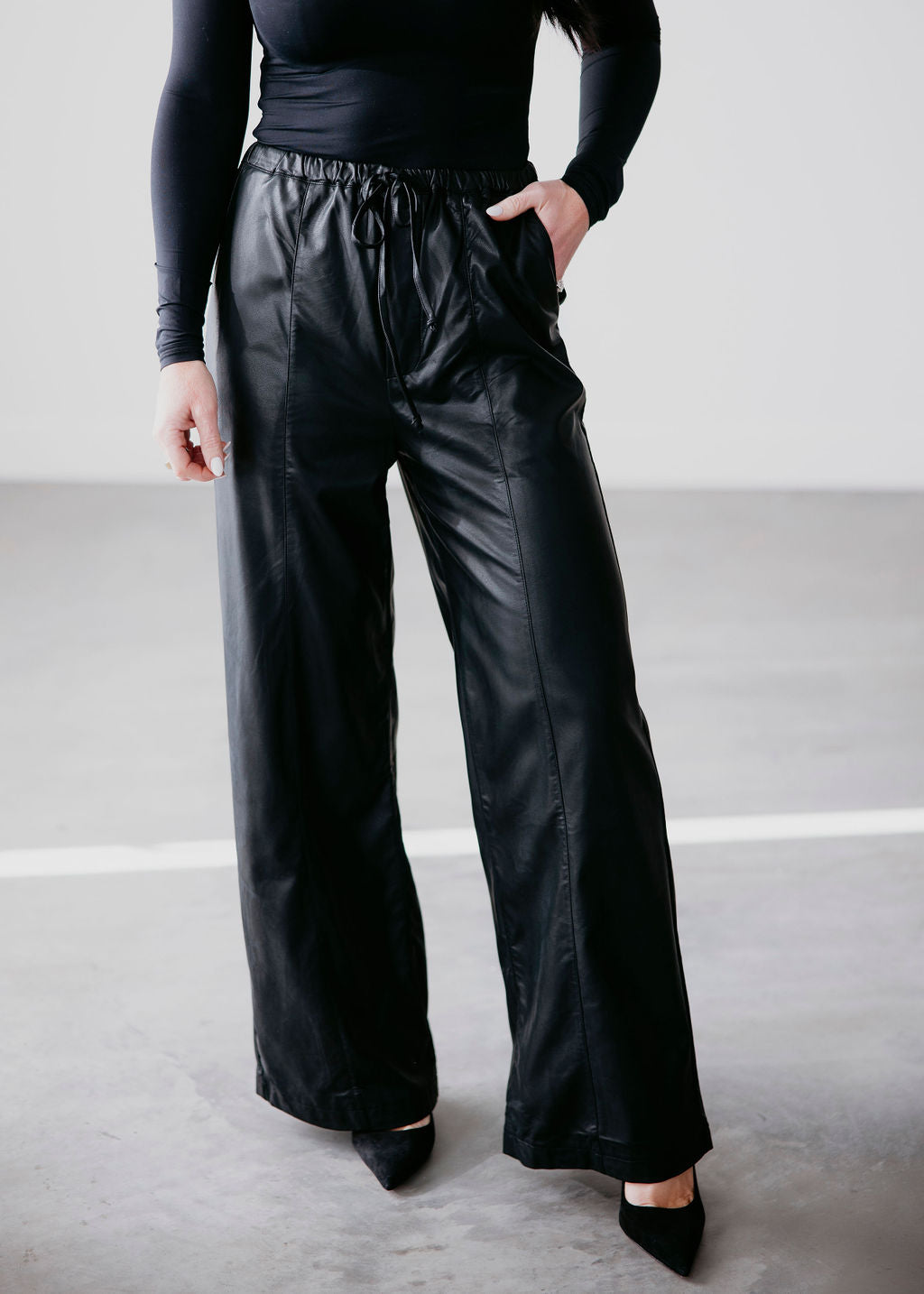 image of Demi Faux Leather Pants