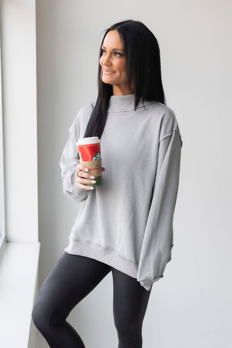 image of Shon Mock Neck Sweatshirt