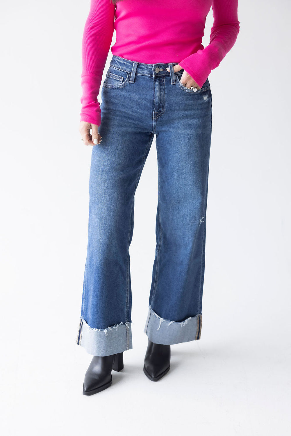 Hendon Flying Monkey Cuffed Wide Leg Jean
