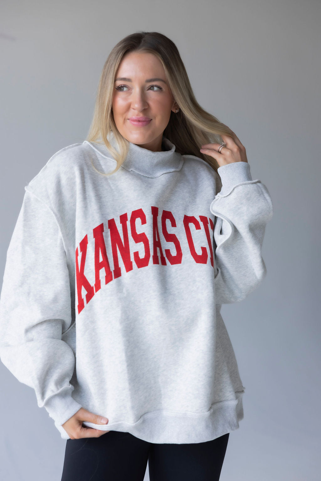 image of Kansas City Reversible Mock Neck Sweatshirt