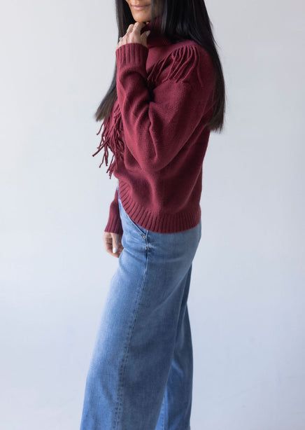 Maddison Fringe Trim Sweater | Lauriebelles