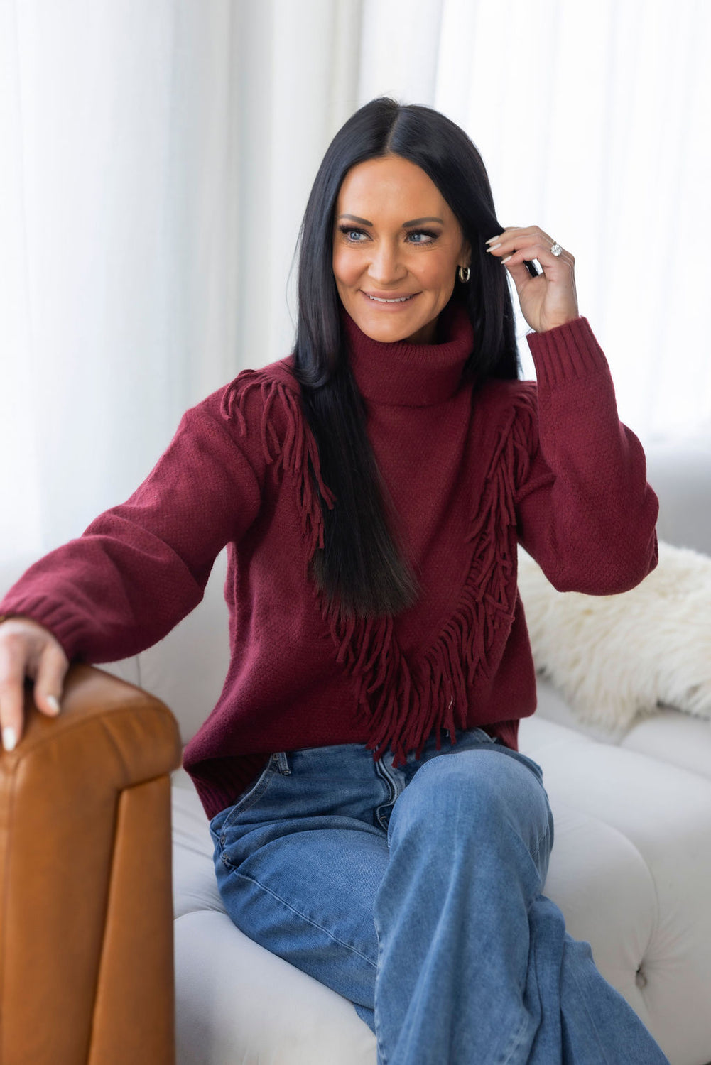 Maddison Fringe Trim Sweater