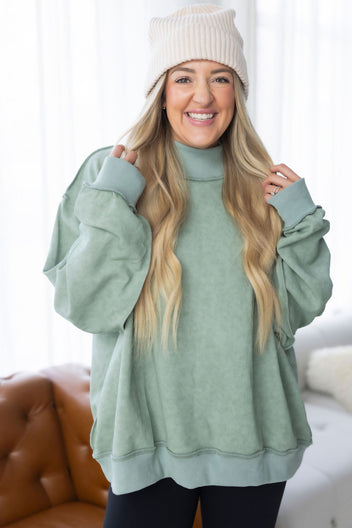 Shon Mock Neck Sweatshirt