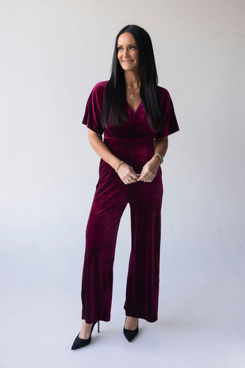 Zarah Velvet Pocketed Jumpsuit