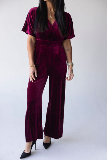 Zarah Velvet Pocketed Jumpsuit