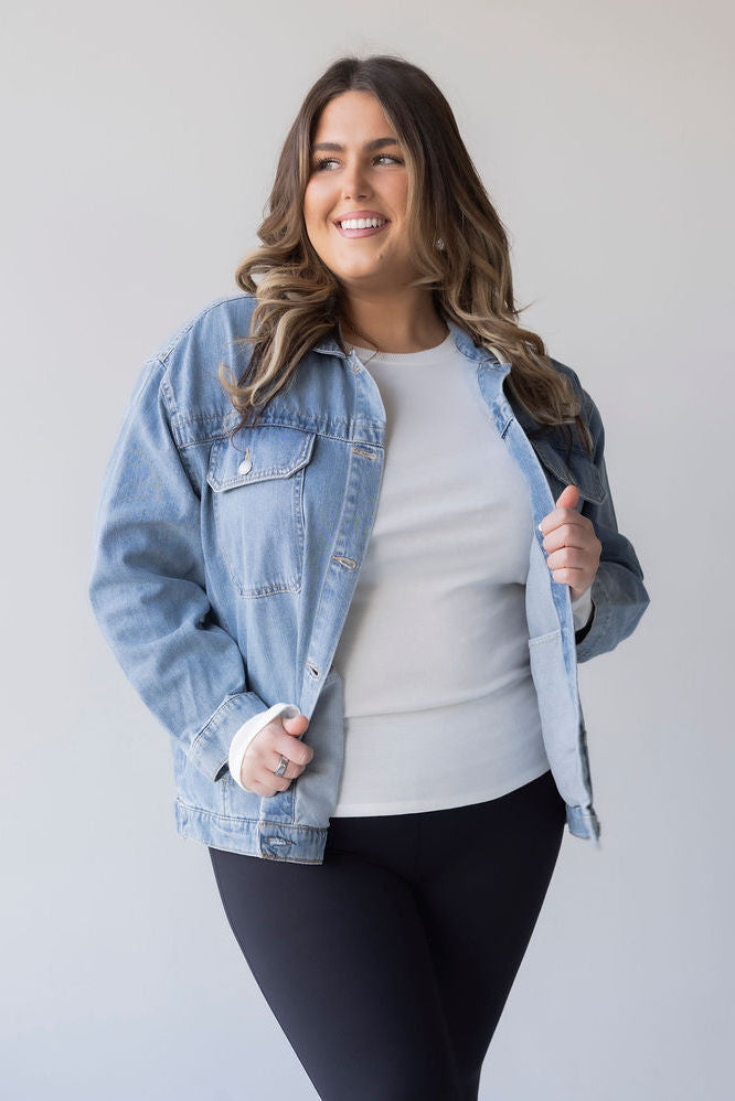 Curvy Alek Risen Denim Jacket