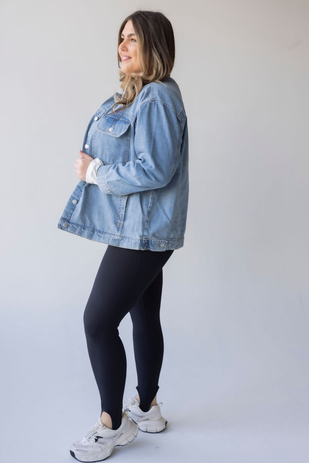 Curvy Alek Risen Denim Jacket