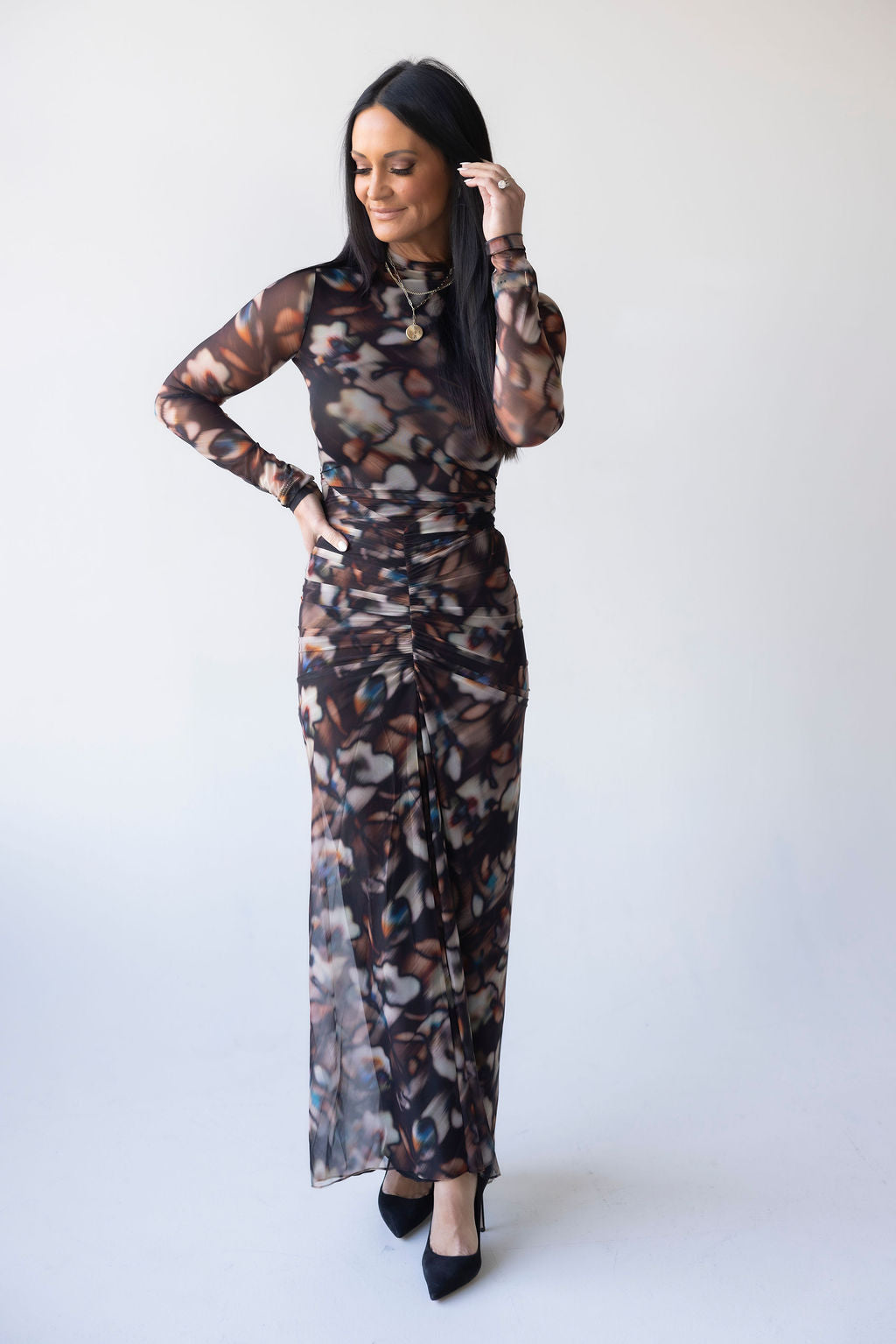 image of Joslyn Mesh Maxi Dress