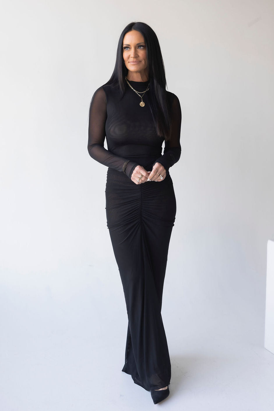 image of Miya Mesh Maxi Dress