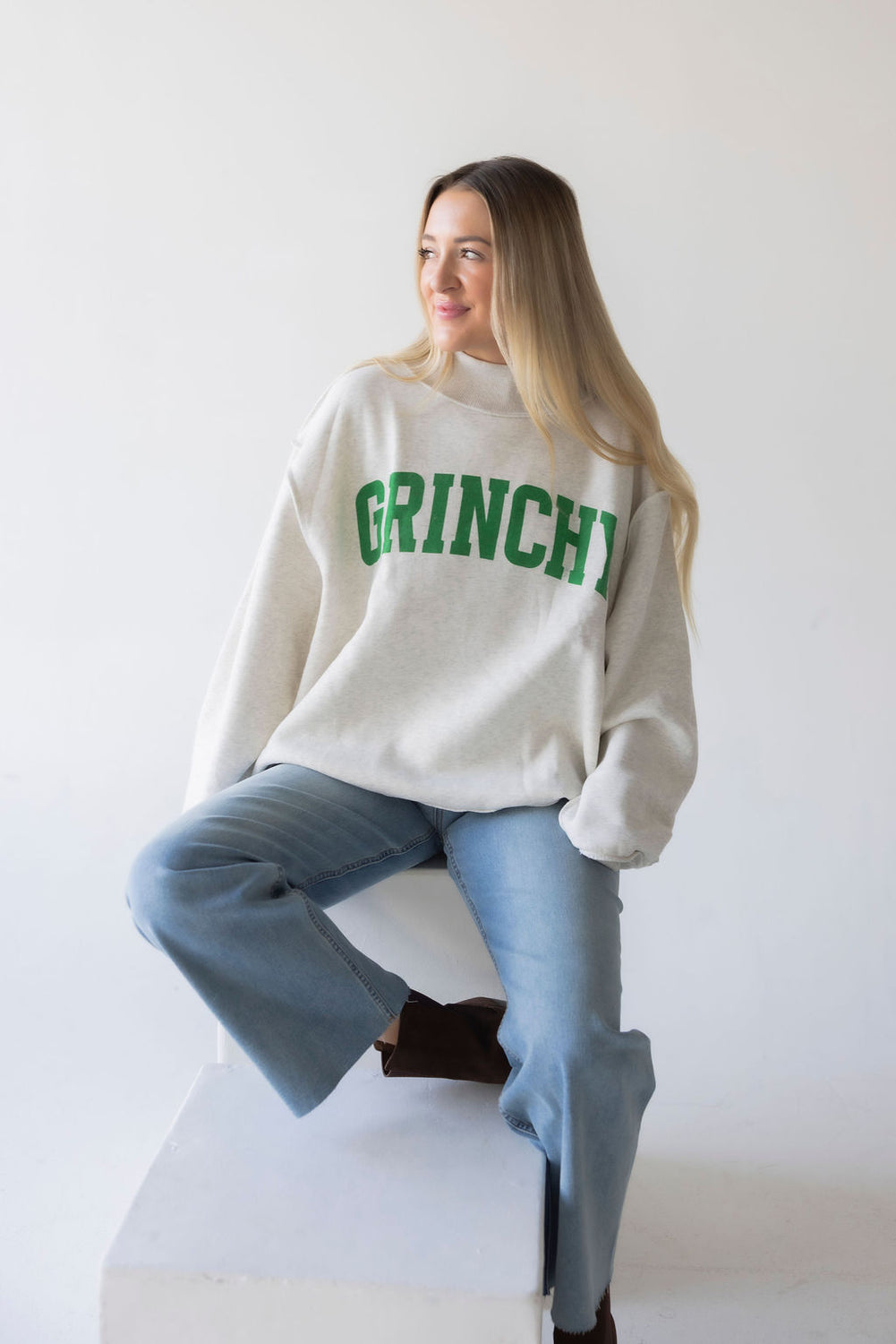 Grinchy-Merry Reversible Mock Neck Sweatshirt