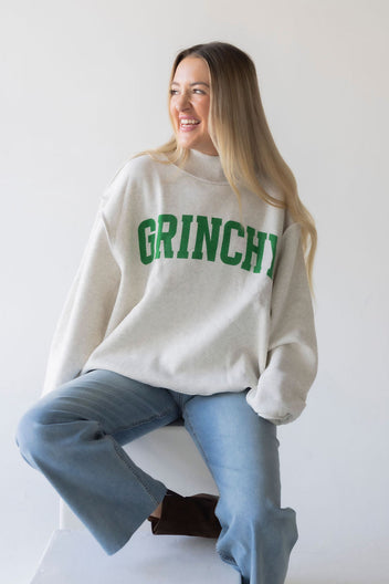 Grinchy-Merry Reversible Mock Neck Sweatshirt