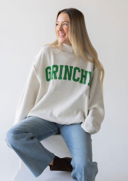 Grinchy-Merry Reversible Mock Neck Sweatshirt product view