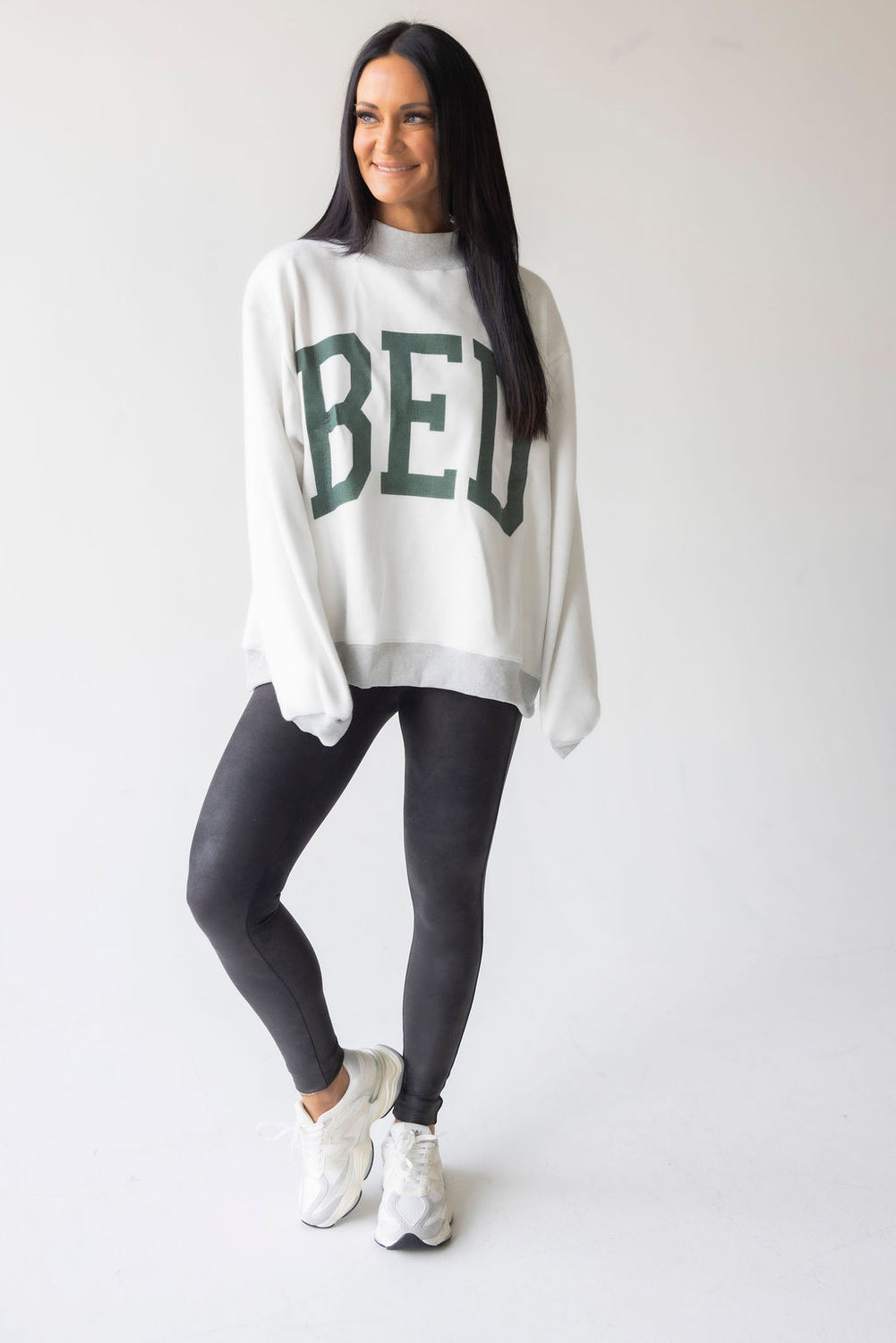 Bed-Gym Reversible Mock Neck Sweatshirt