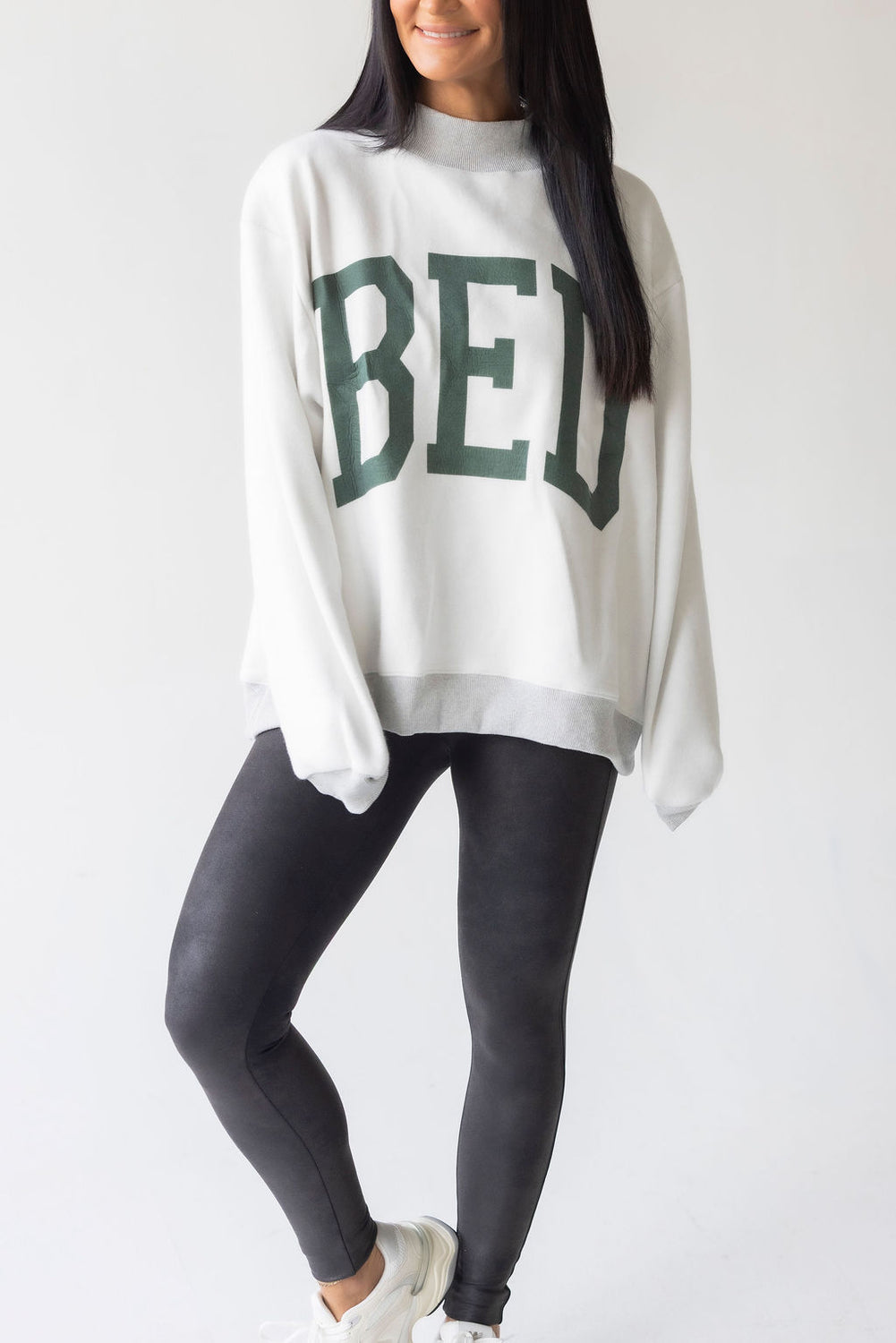 Bed-Gym Reversible Mock Neck Sweatshirt