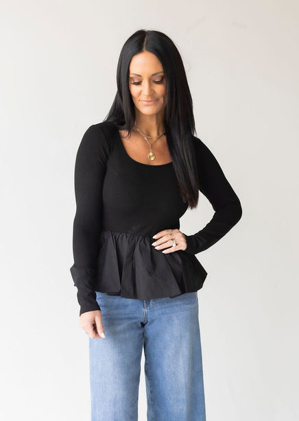Kerri Peplum Top product view