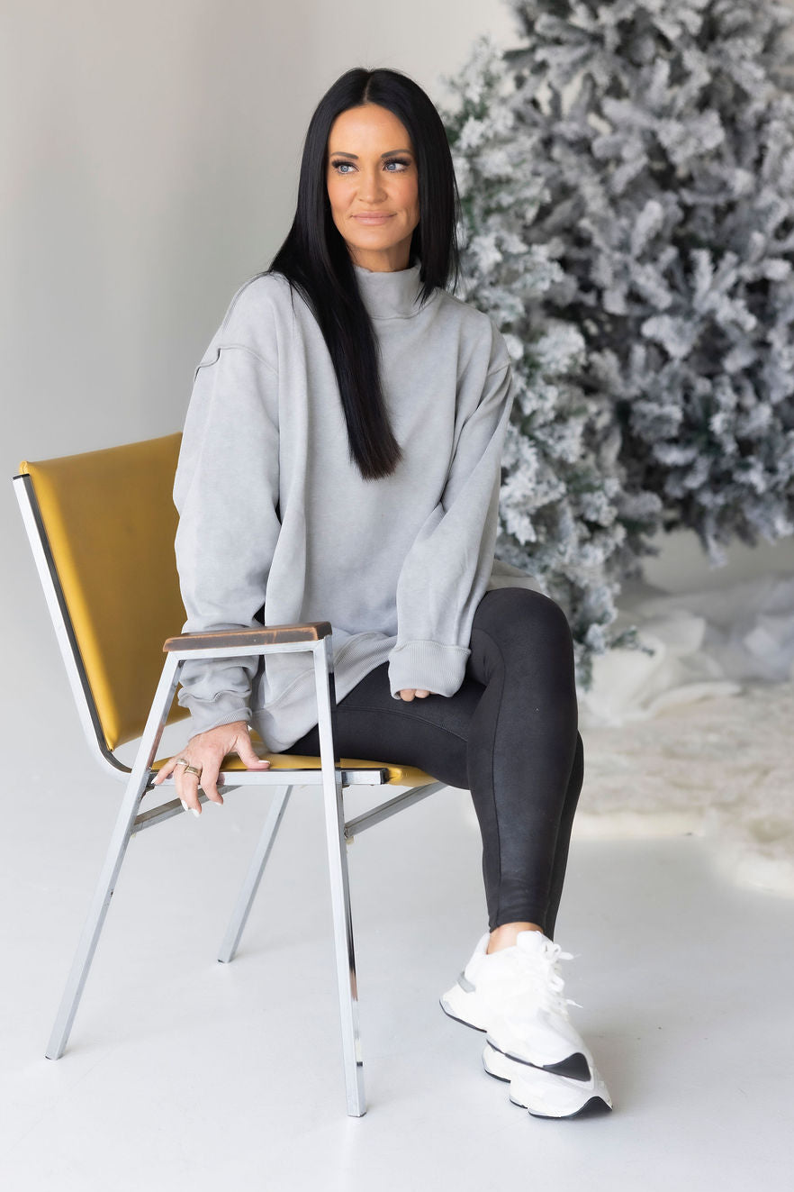 Shon Mock Neck Sweatshirt