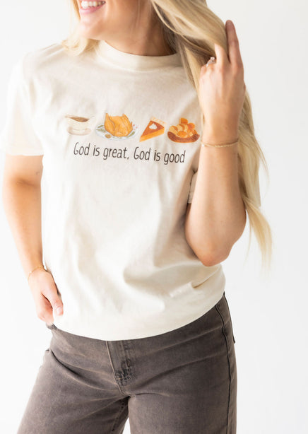 God Is Great God is Good Graphic Tee product view