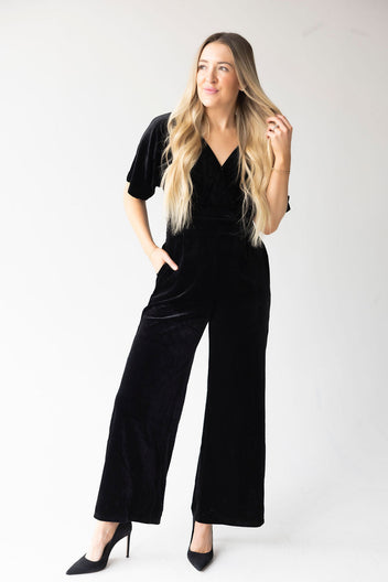 Zarah Velvet Pocketed Jumpsuit