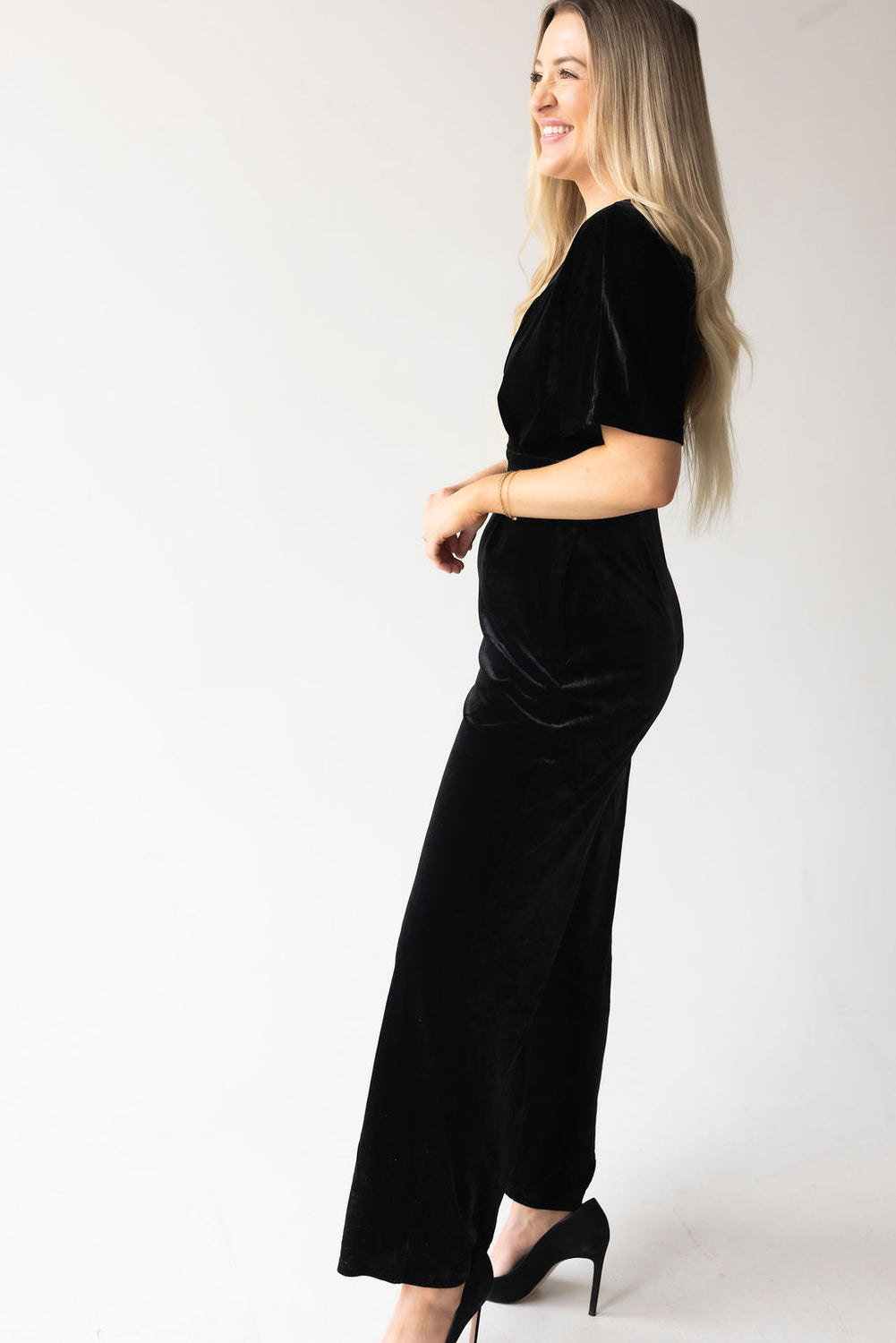 Zarah Velvet Pocketed Jumpsuit