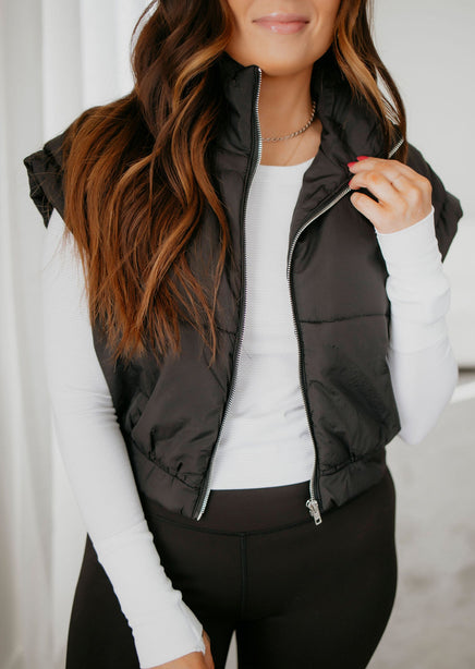 Jema Cropped Puffer Vest