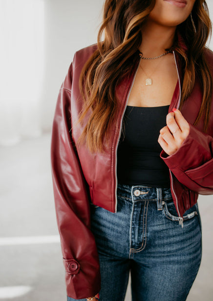 Anne Faux Leather Jacket