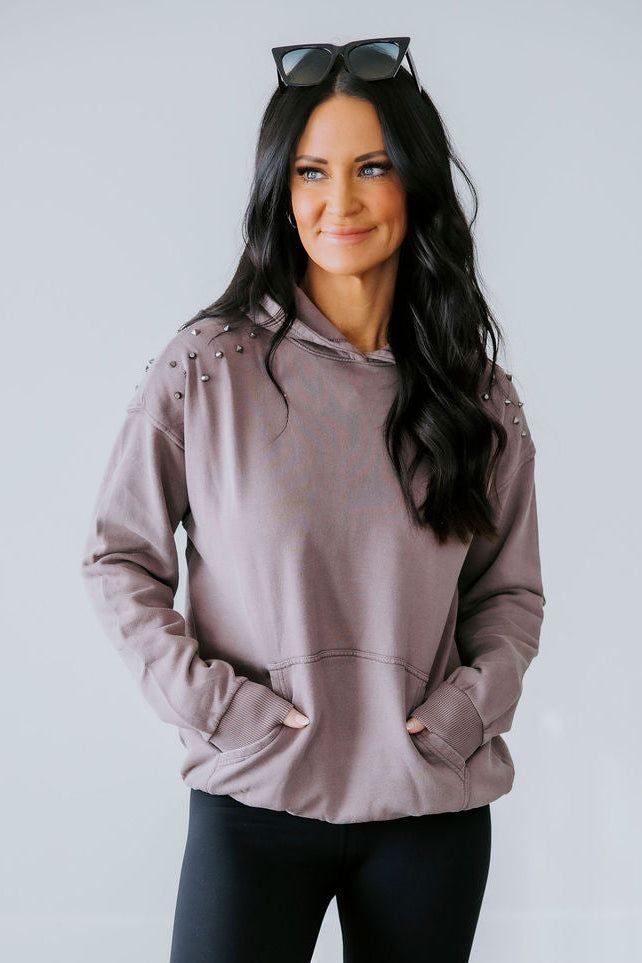 image of East Studded Hoodie by Lily & Lottie
