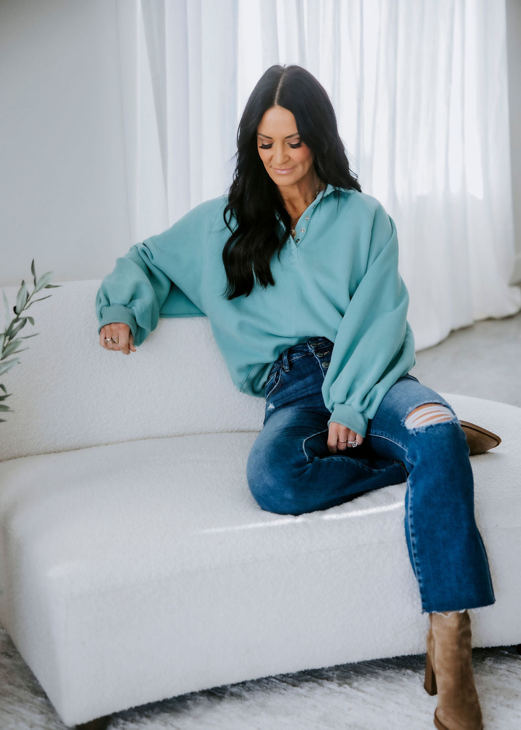 Saydie Collared Sweatshirt