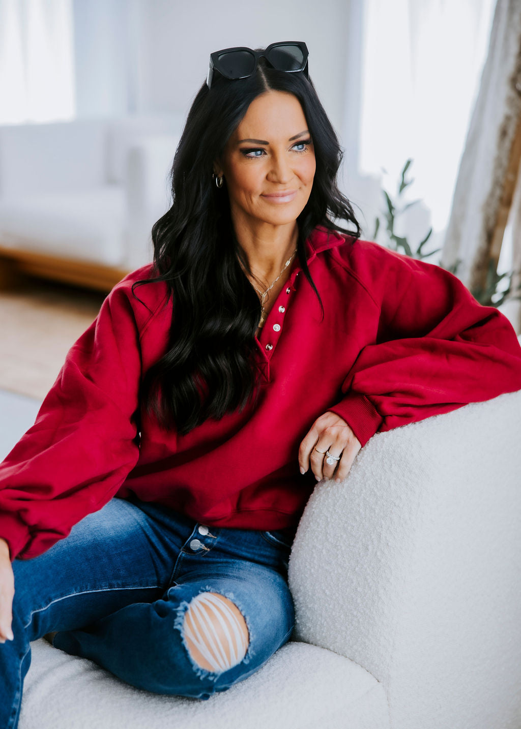 Saydie Collared Sweatshirt