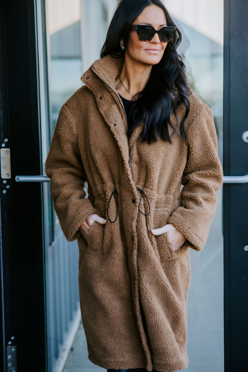 Mila Long Sherpa Coat