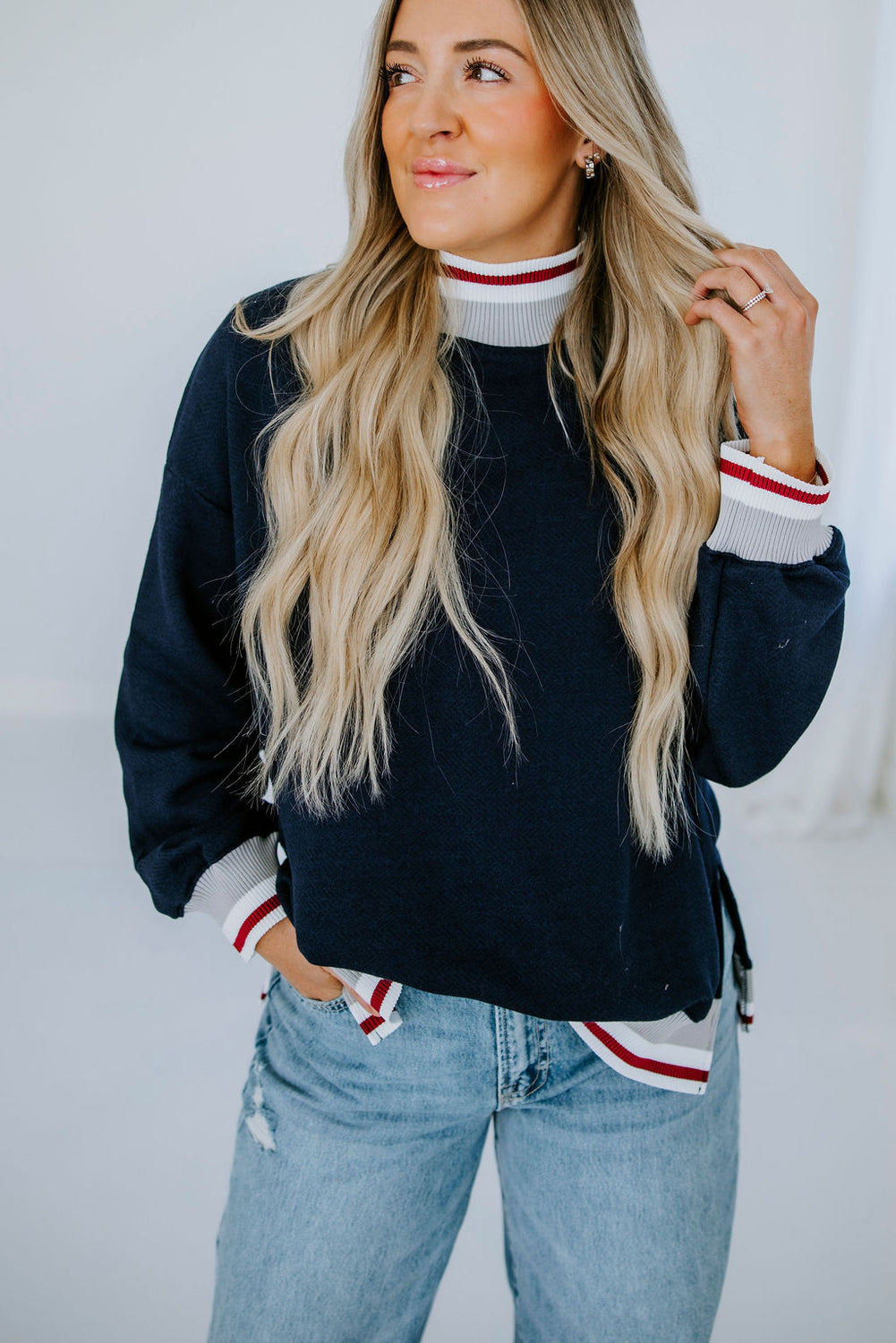 Corree Contrast Stripe Sweatshirt
