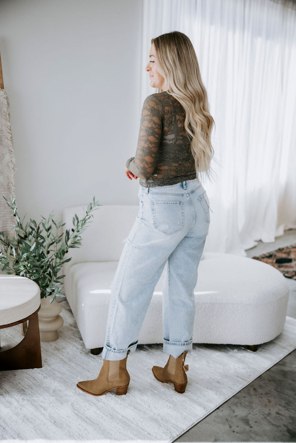 Kattie Floral Textured Mesh Top