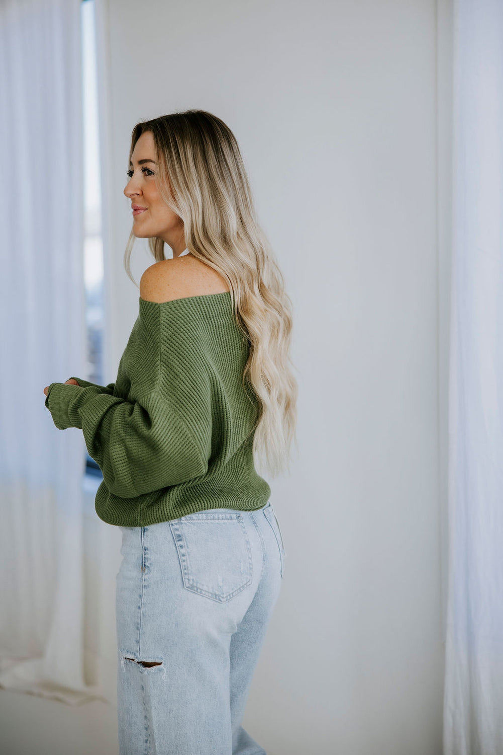 Justin Waffle Knit Sweater