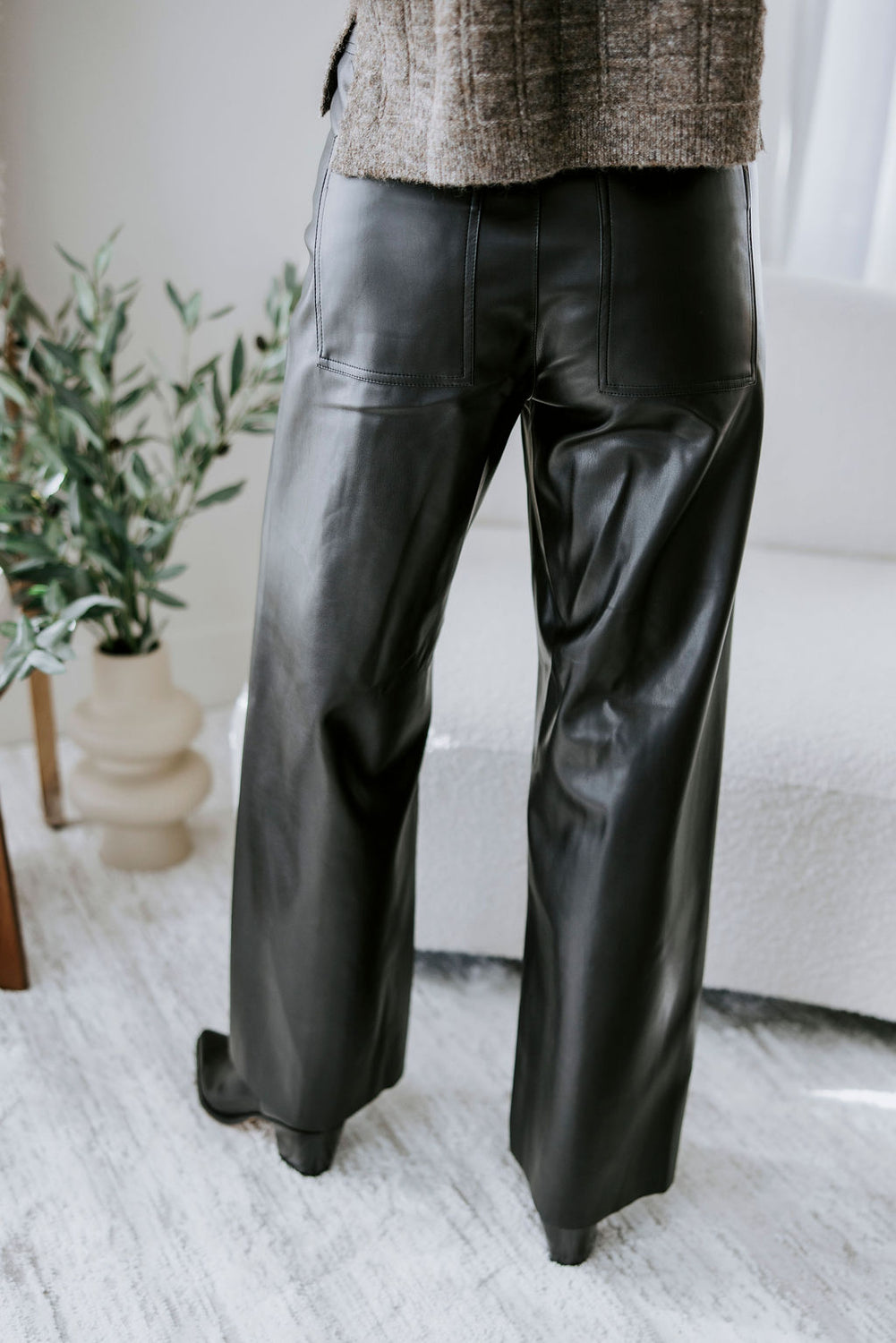 Hilarie Faux Leather Pants
