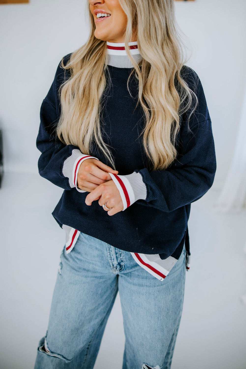 Corree Contrast Stripe Sweatshirt