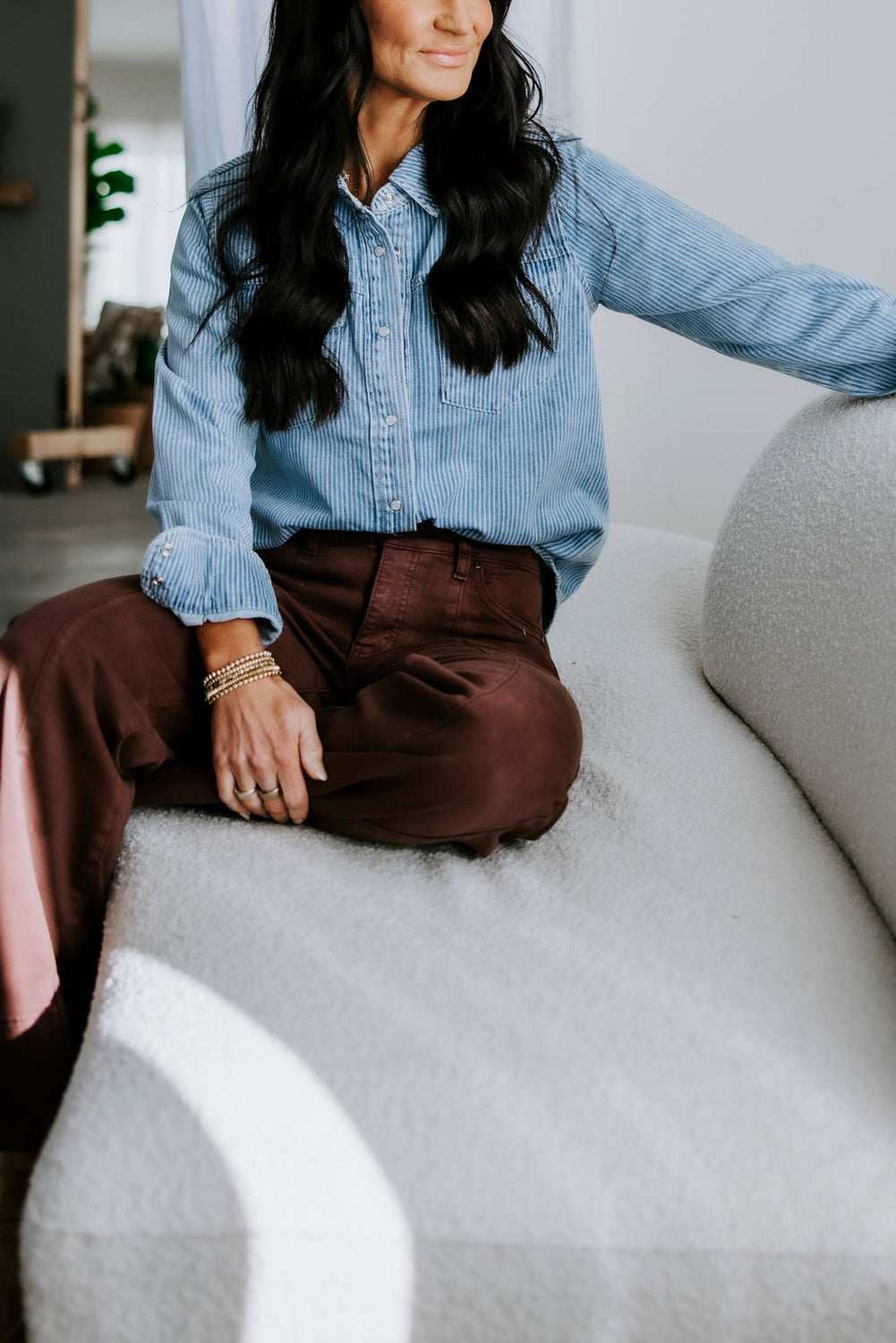 Pippin Striped Denim Shacket