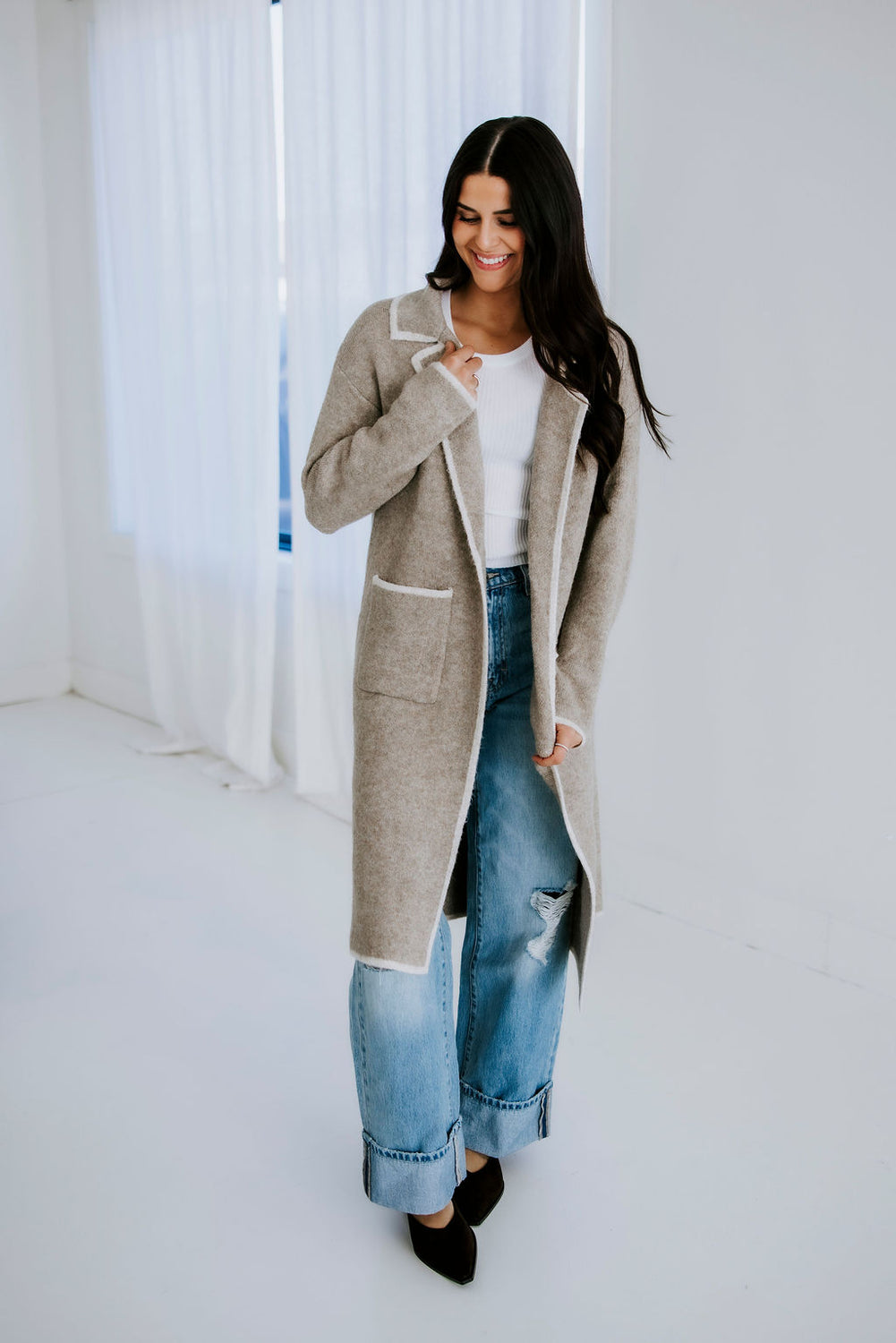 Vickie Longline Knit Jacket