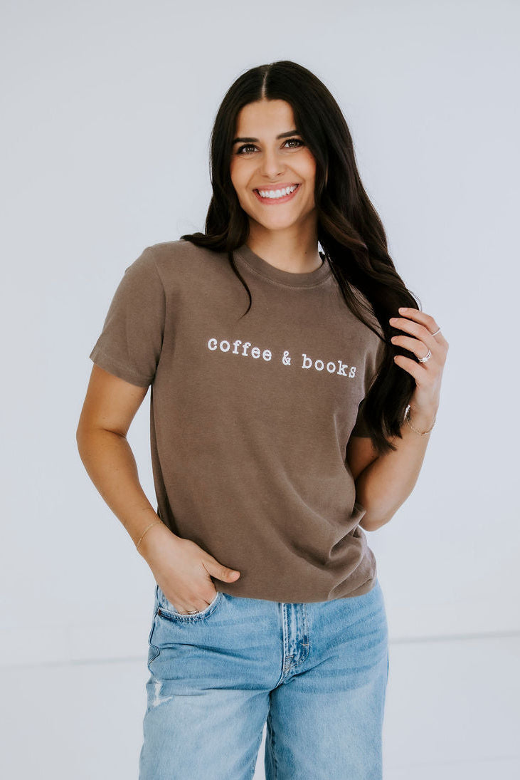 Books & Coffee Graphic Tee